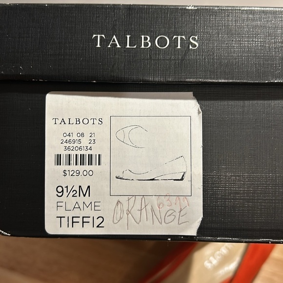 Talbots ladies wedge dress shoes size 9.5. Orange suede. Preowned good condition - Picture 2 of 16
